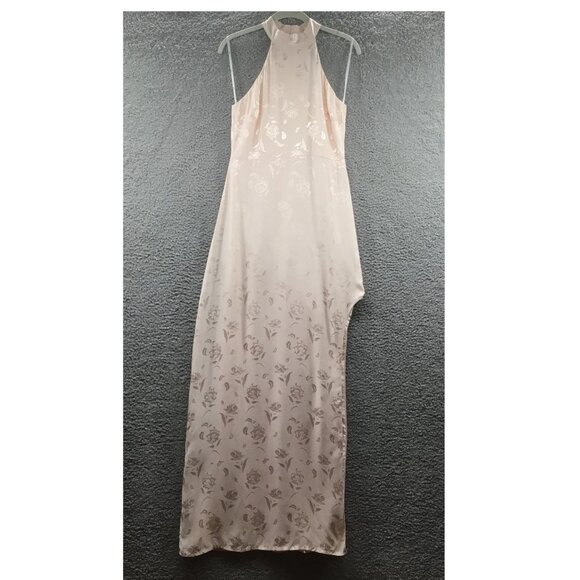 Lulus Red Carpet Ready Halter Column Gown Light Rose S - Picture 1 of 5